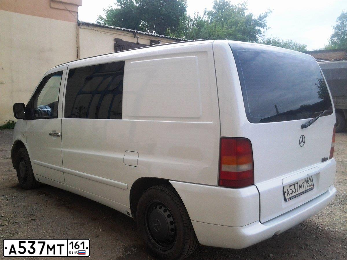 Фото автомобиля MERCEDES VITO, 2001 — госномер А537МТ161. Цвет: Белый