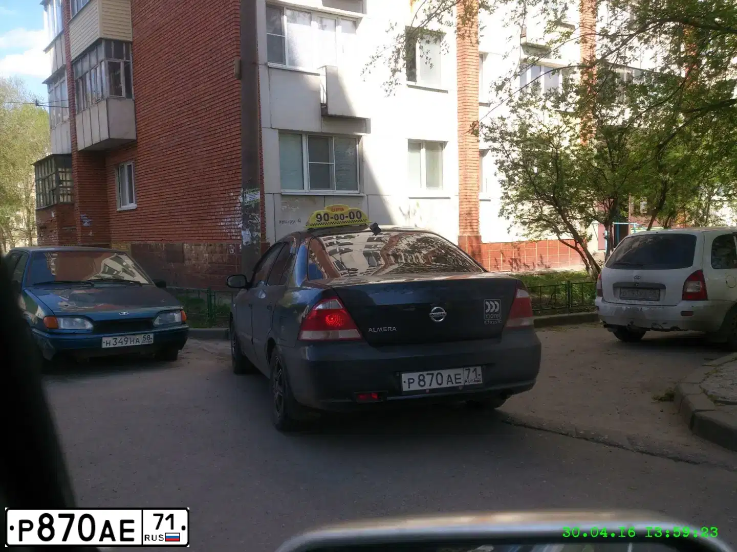 Фото автомобиля NISSAN ALMERA, 2011 — госномер К580ОМ13. Цвет: ЧЕРНЫЙ