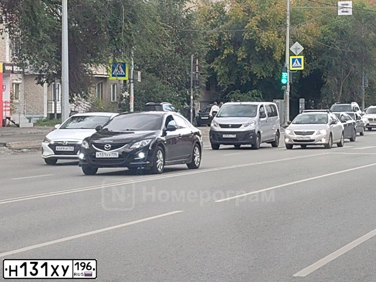 Фото автомобиля MAZDA 6, 2010 — госномер У232ВТ07. Цвет: ЧЕРНЫЙ