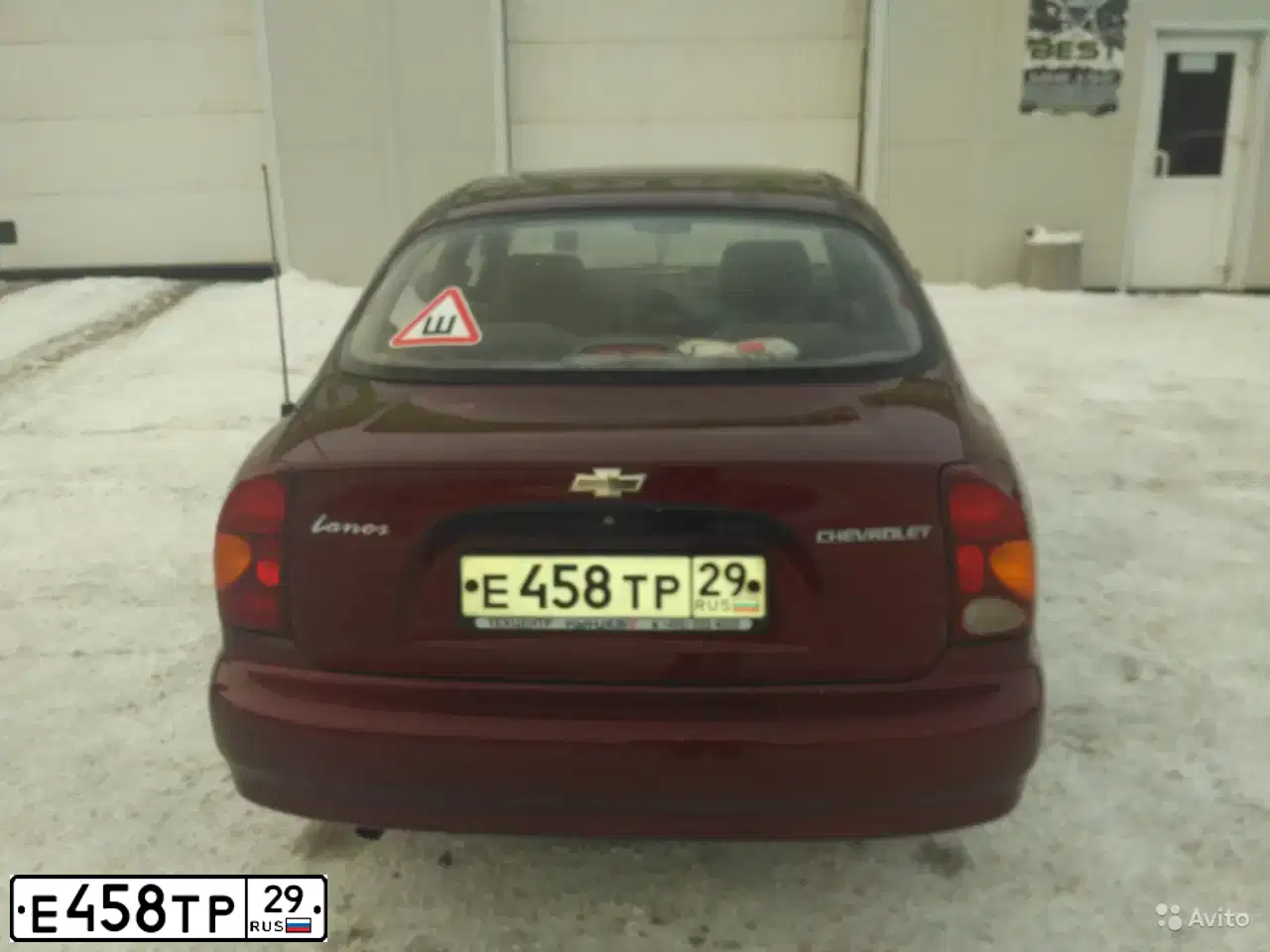 Фото автомобиля ZAZ LANOS, 2007 — госномер Е458ТР29. Цвет: ВИШНЕВЫЙ