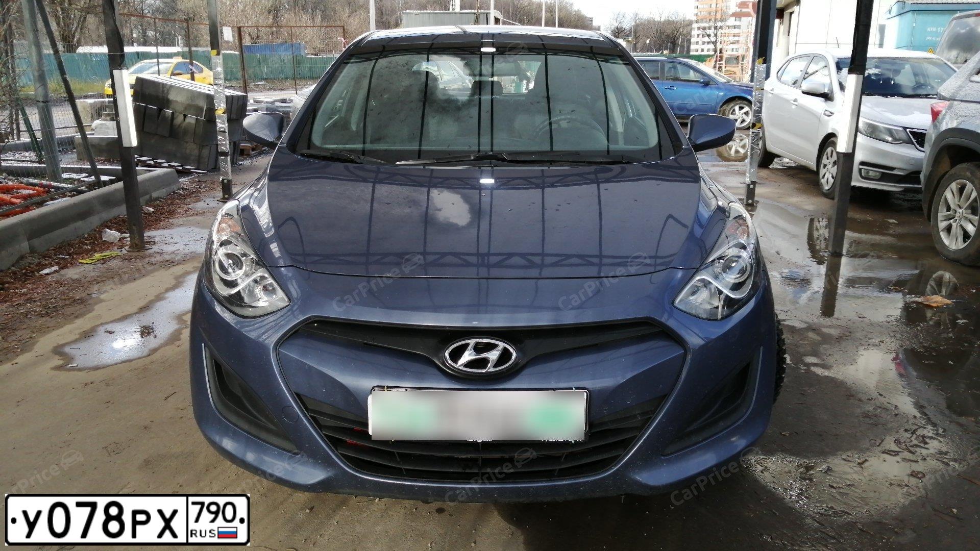 Фото автомобиля HYUNDAI I30, 2014 — госномер У078РХ790. Цвет: синий