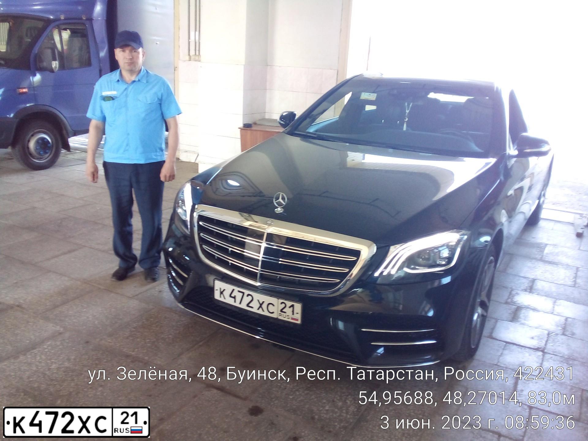 Фото автомобиля MERCEDES S-KLASSE, 2014 — госномер Р419СН716. Цвет: ЧЕРНЫЙ