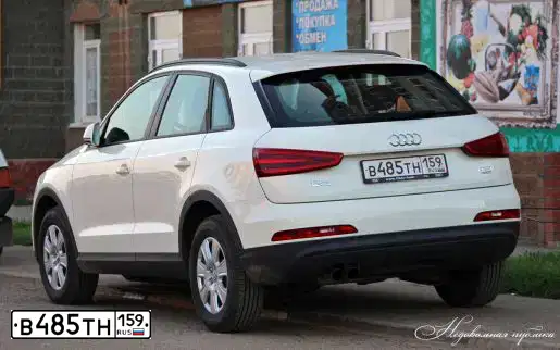Фото автомобиля AUDI Q3, 2013 — госномер У010ТТ102. Цвет: Белый