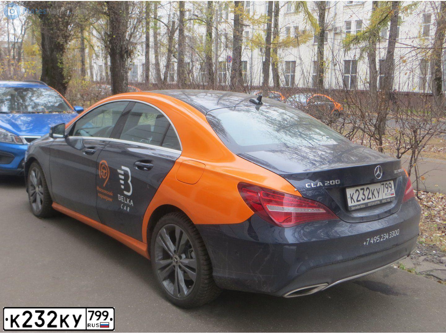 Фото автомобиля MERCEDES CLA-KLASSE, 2018 — госномер Н350МХ126. Цвет: синий