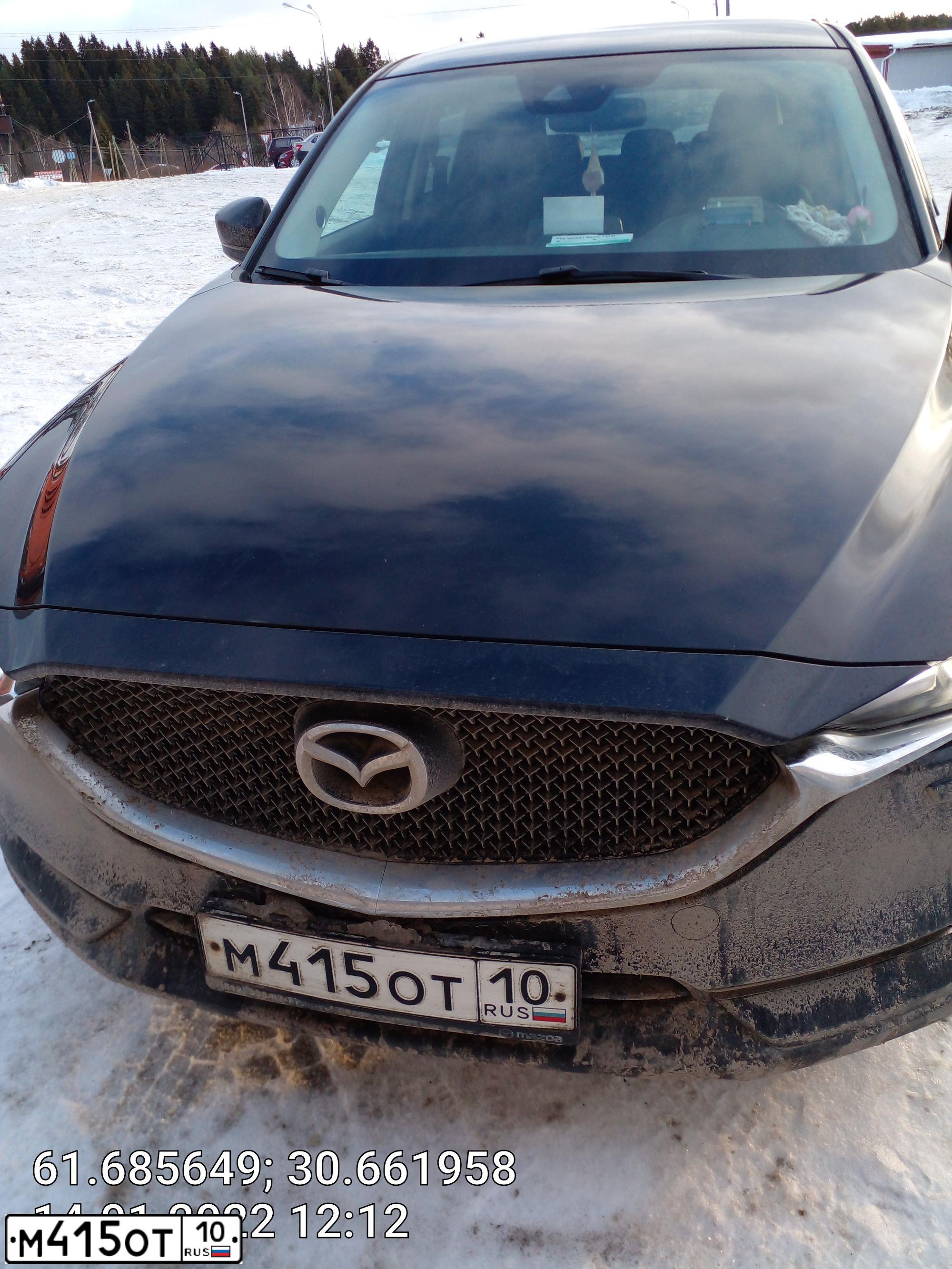 Фото автомобиля MAZDA CX-5, 2017 — госномер М415ОТ10. Цвет: ЧЕРНЫЙ
