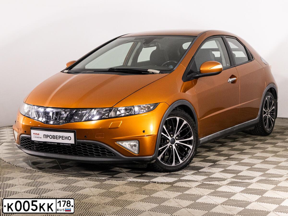 Фото автомобиля HONDA CIVIC, 2008 — госномер В098ТА198. Цвет: Оранжевый