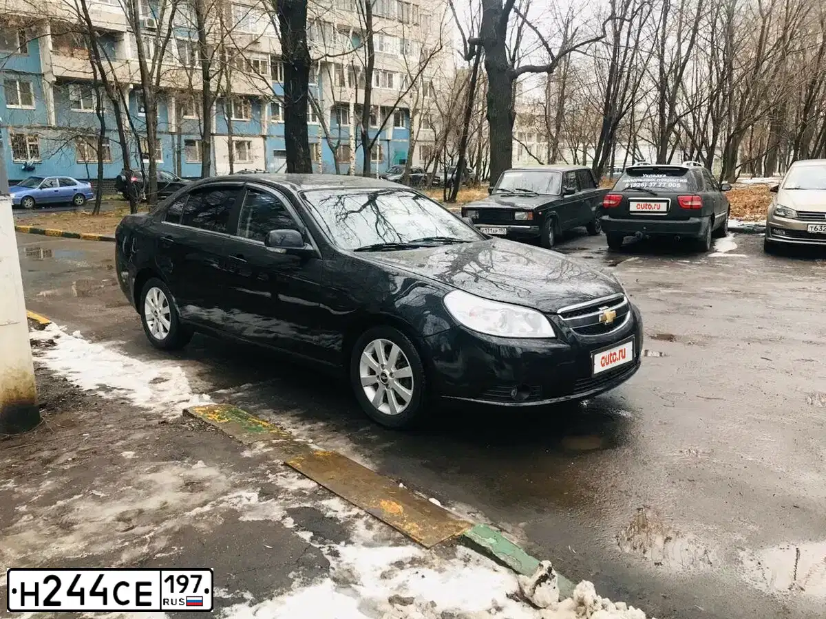 Фото автомобиля CHEVROLET EPICA, 2010 — госномер Н244СЕ197. Цвет: ЧЕРНЫЙ