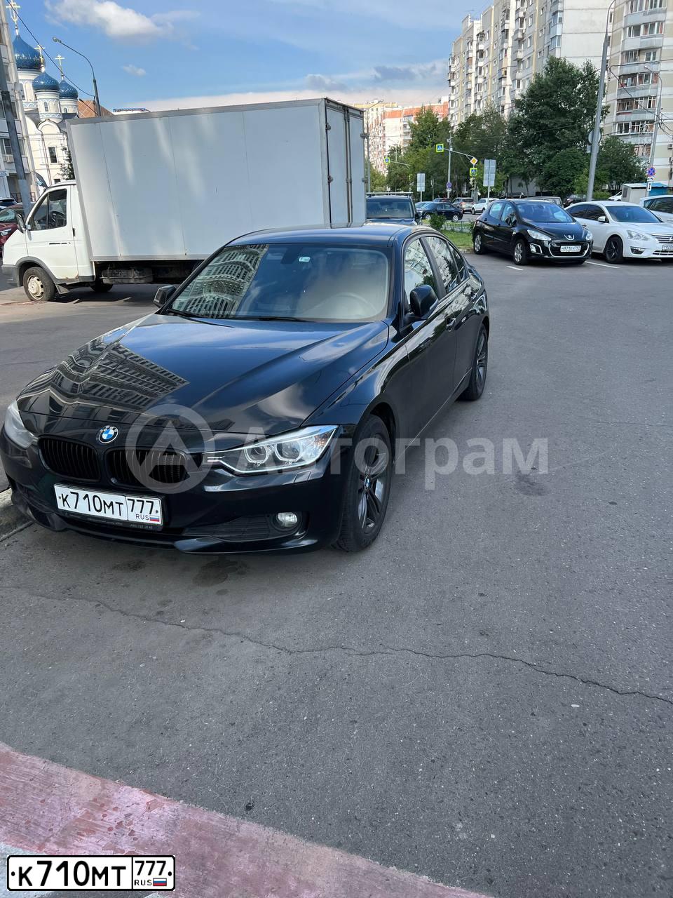 Фото автомобиля BMW SERIE 3, 2014 — госномер К710МТ777. Цвет: ЧЕРНЫЙ