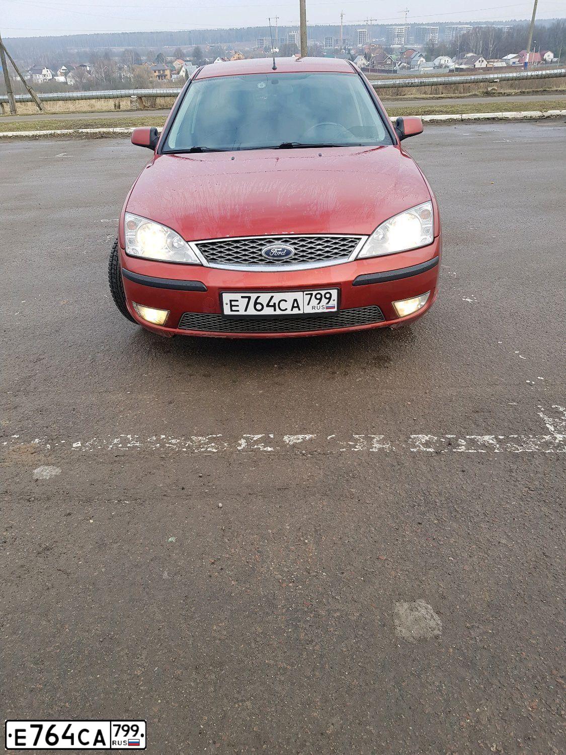 Фото автомобиля FORD MONDEO, 2006 — госномер Е764СА799. Цвет: Красный