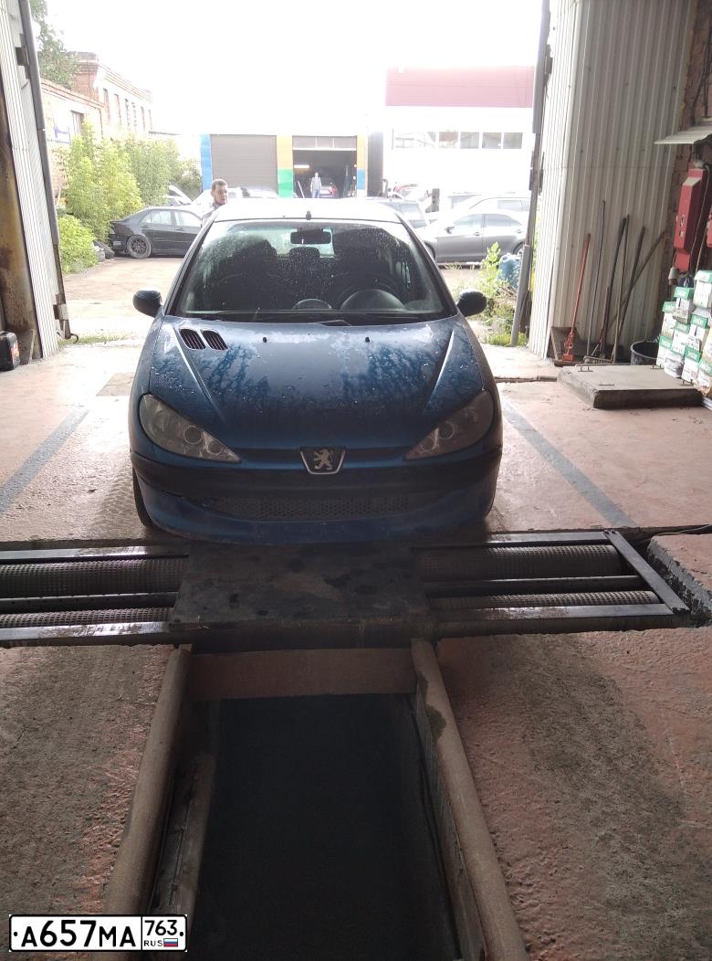 Фото автомобиля PEUGEOT 206, 2004 — госномер Е307ВХ763. Цвет: синий