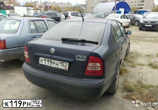 Фото автомобиля SKODA OCTAVIA, 2001 — госномер У598ВВ152. Цвет: синий