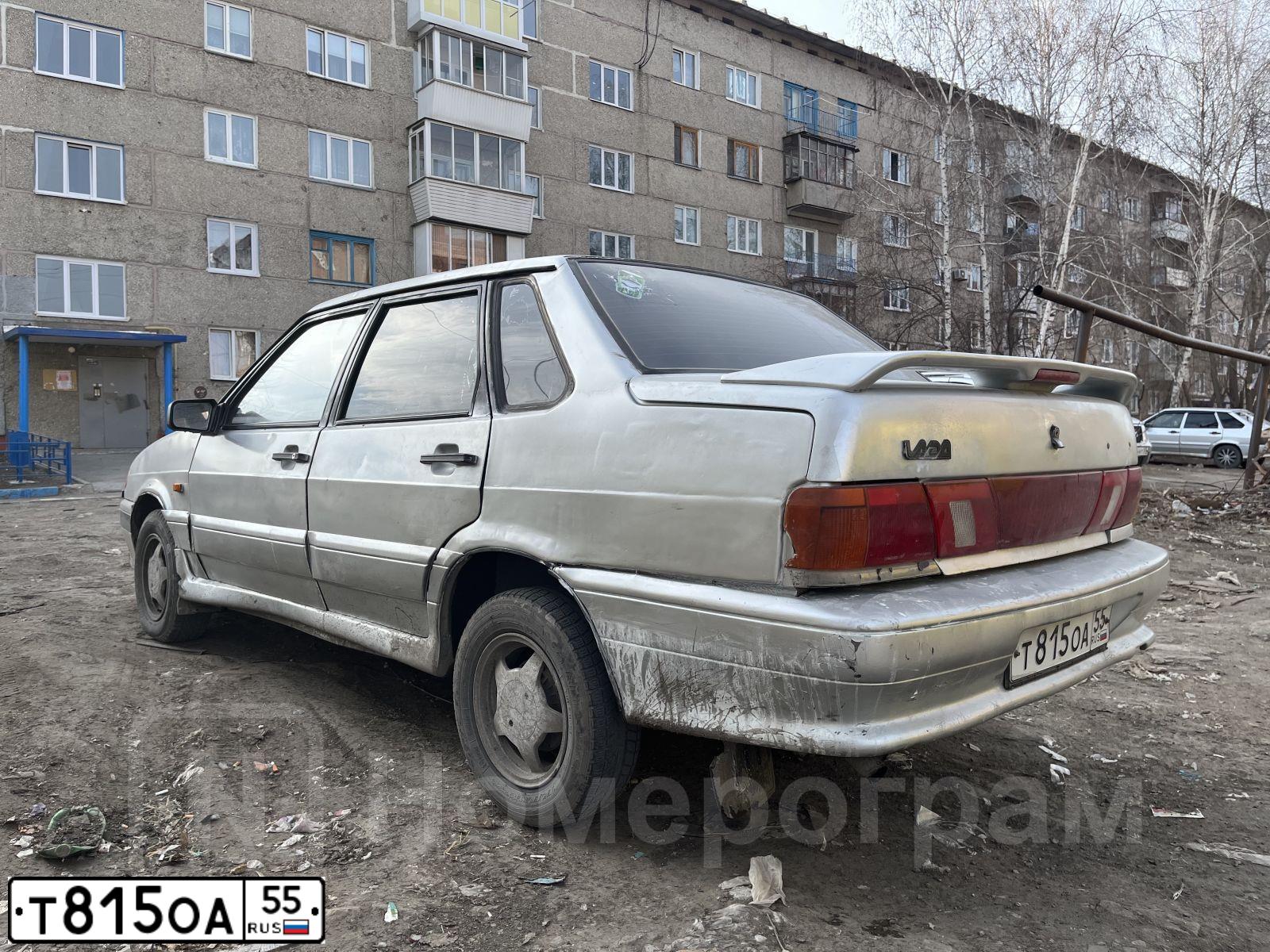 Фото автомобиля LADA 2115 SAMARA, 2001 — госномер Т815ОА55. Цвет: СЕРЕБРИСТЫЙ