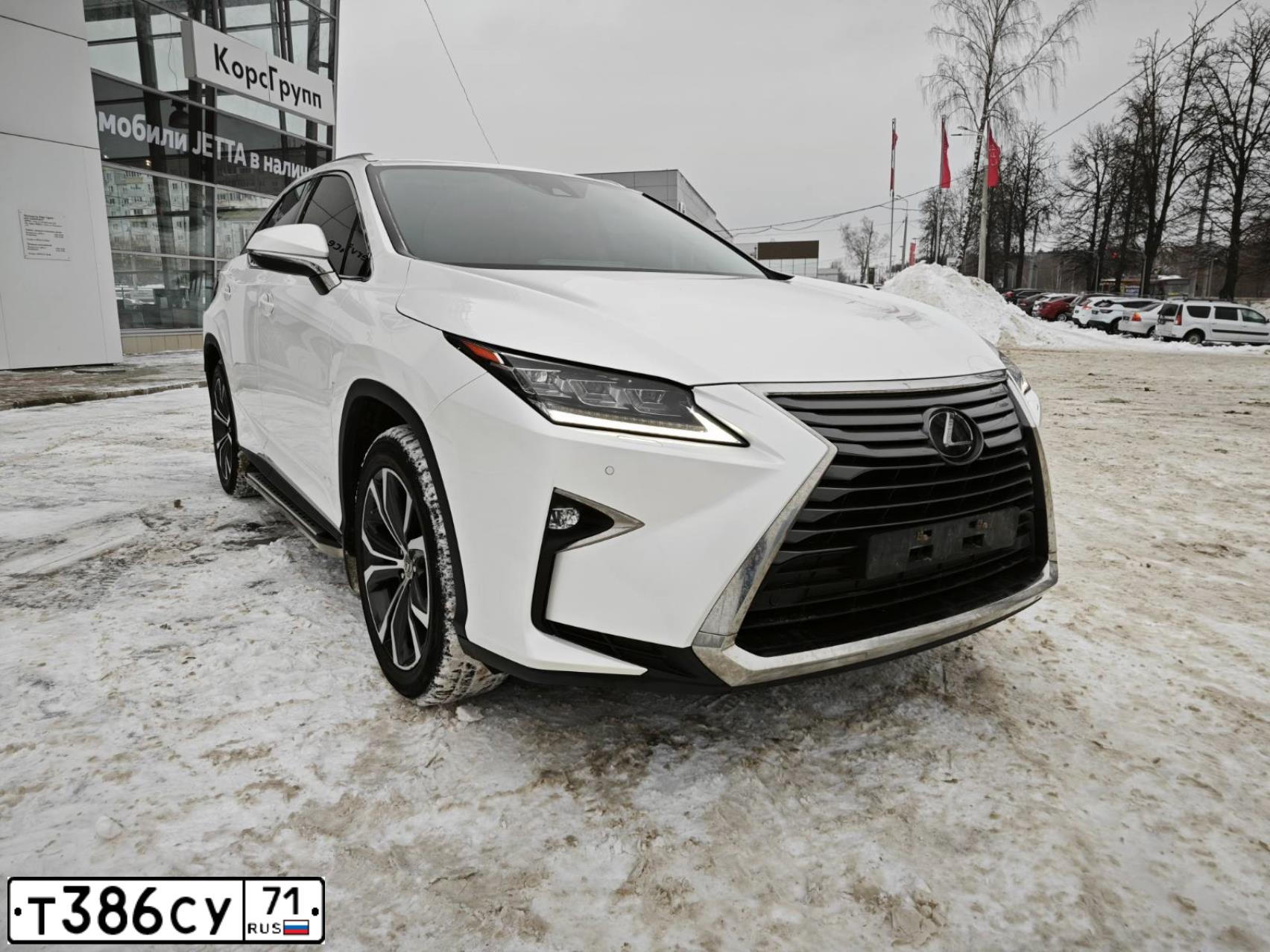 Фото автомобиля LEXUS RX, 2017 — госномер Т386СУ71. Цвет: Белый