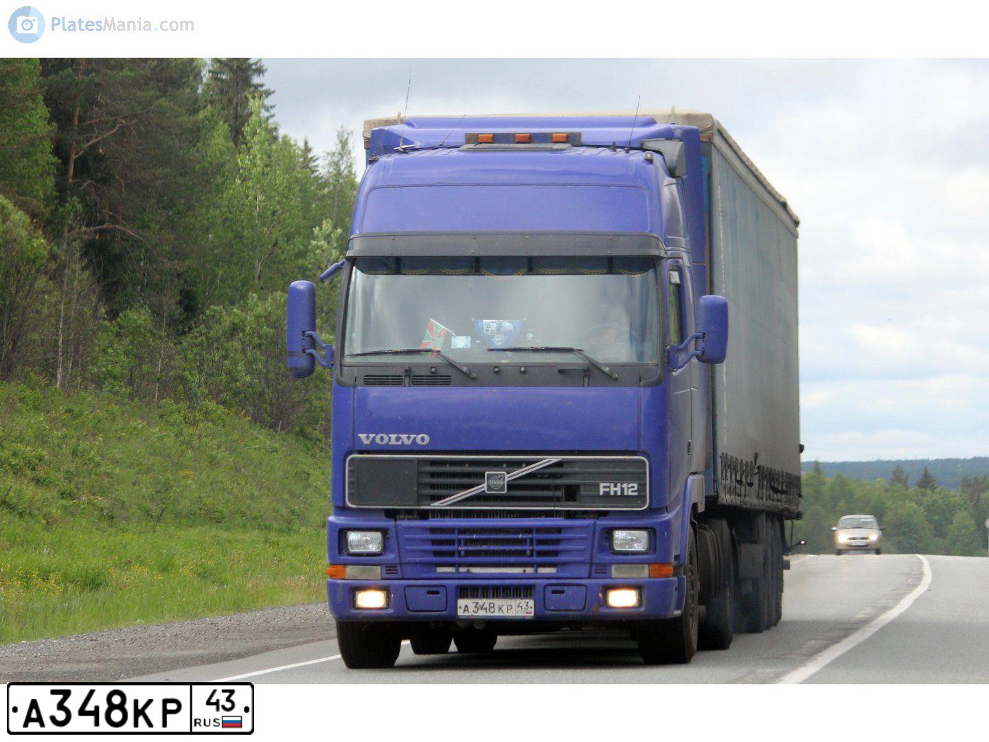 Фото автомобиля VOLVO SERIE FH /4X2/, 1999 — госномер А348КР43. Цвет: синий