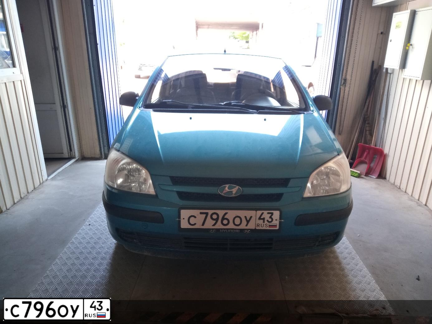 Фото автомобиля HYUNDAI GETZ, 2004 — госномер С796ОУ43. Цвет: ГОЛУБОЙ