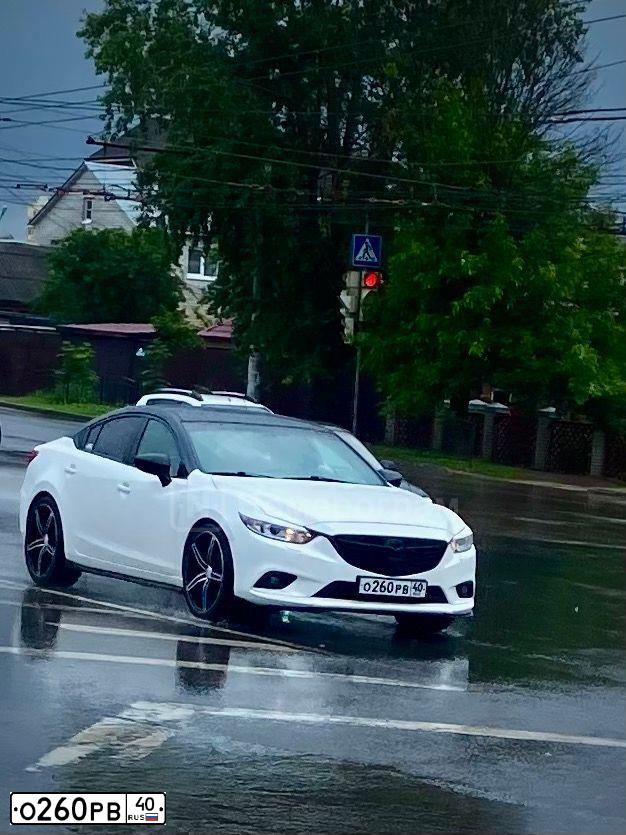 Фото автомобиля MAZDA 6, 2016 — госномер О260РВ40. Цвет: БЕЛЫЙ ПЕРЛАМУТР
