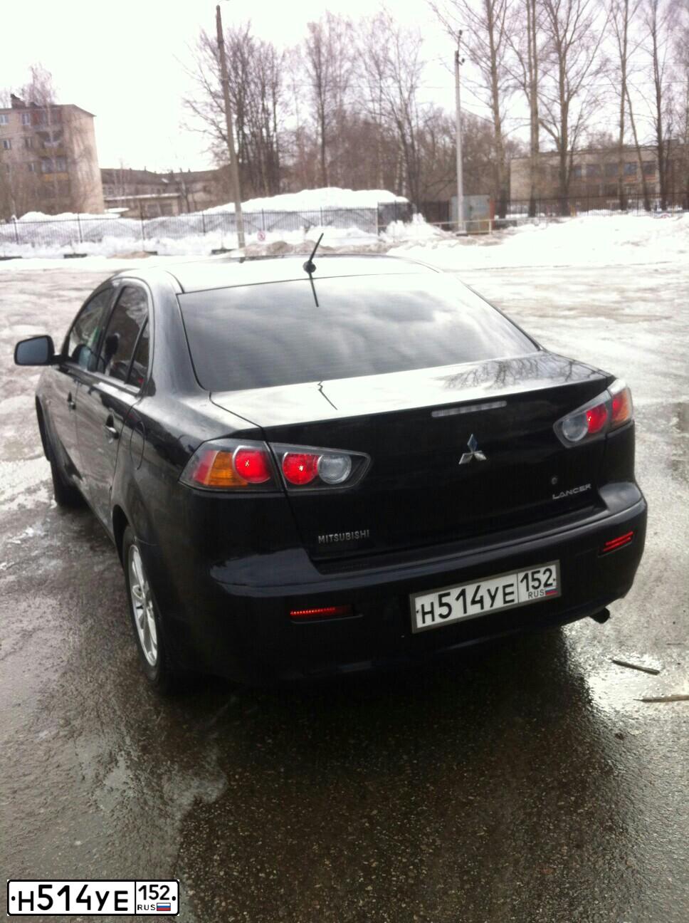 Фото автомобиля MITSUBISHI LANCER, 2011 — госномер Н514УЕ152. Цвет: ЧЕРНЫЙ