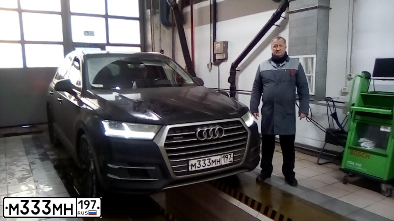 Фото автомобиля AUDI Q7, 2016 — госномер В333ВВ197. Цвет: ЧЕРНЫЙ