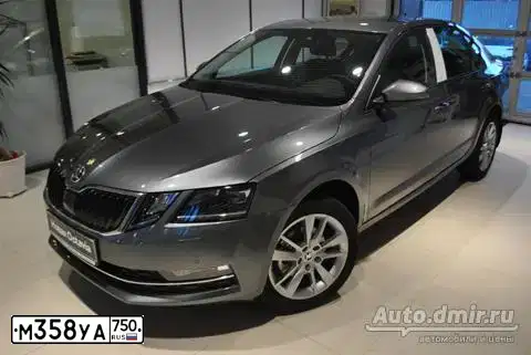 Фото автомобиля SKODA OCTAVIA, 2018 — госномер Р554ХМ750. Цвет: ТЕМНО-СЕРЫЙ