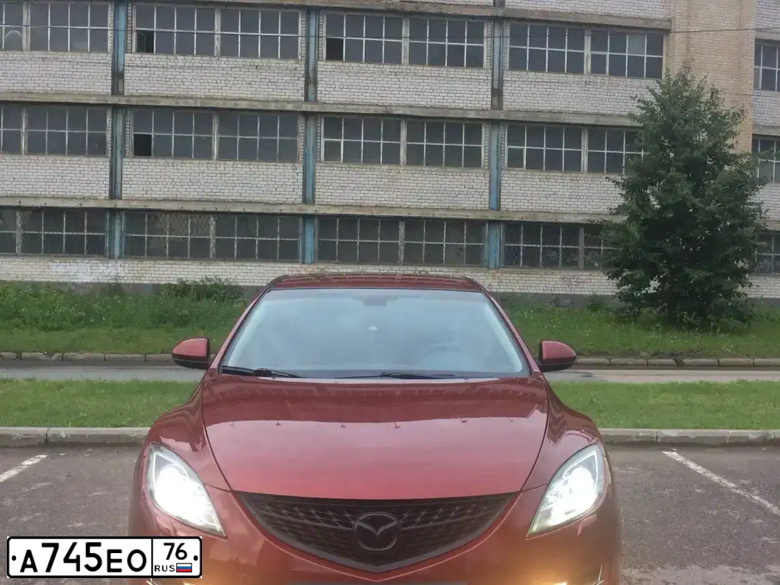 Фото автомобиля MAZDA 6, 2008 — госномер А745ЕО76. Цвет: КРАСНЫЙ