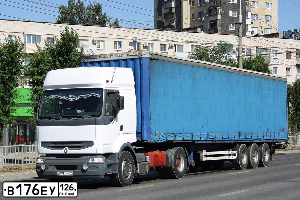 Фото автомобиля RENAULT PREMIUM, 2000 — госномер В176ЕУ126. Цвет: БЕЛЫЙ