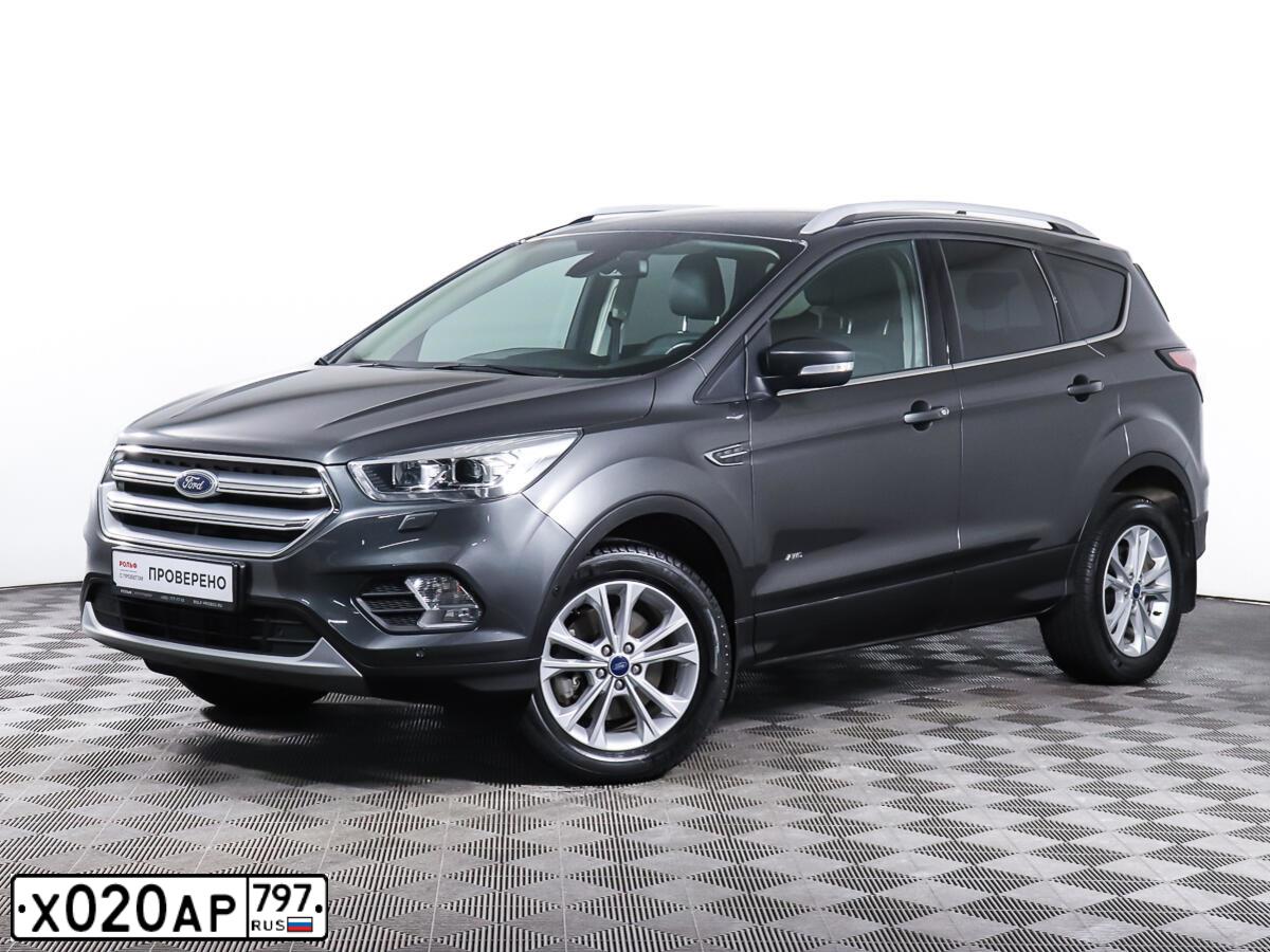 Фото автомобиля FORD KUGA, 2017 — госномер В345ОР190. Цвет: СЕРЫЙ
