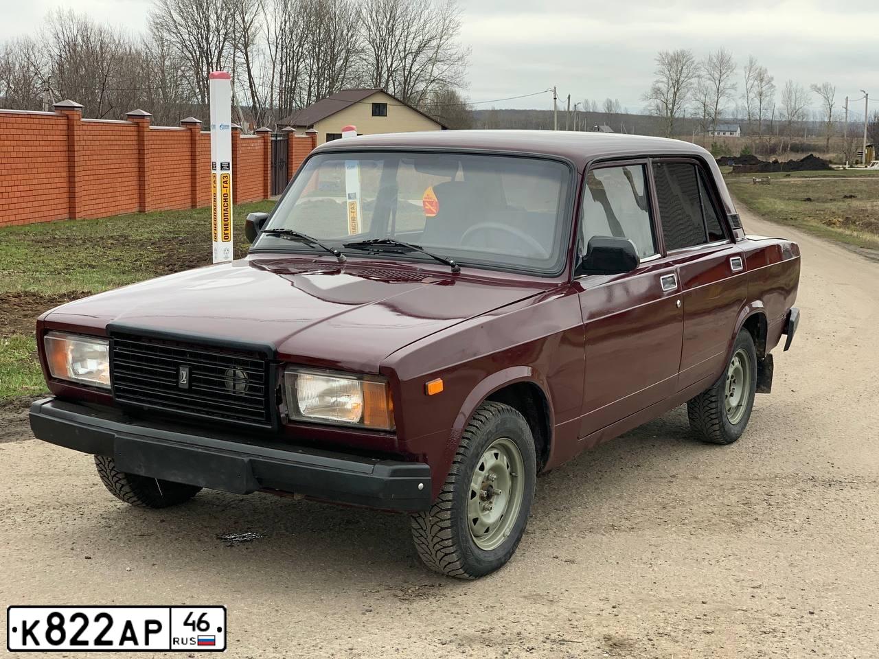 Фото автомобиля LADA 2107, 2008 — госномер У170СР31. Цвет: ТЕМНО-ВИШНЕВЫЙ