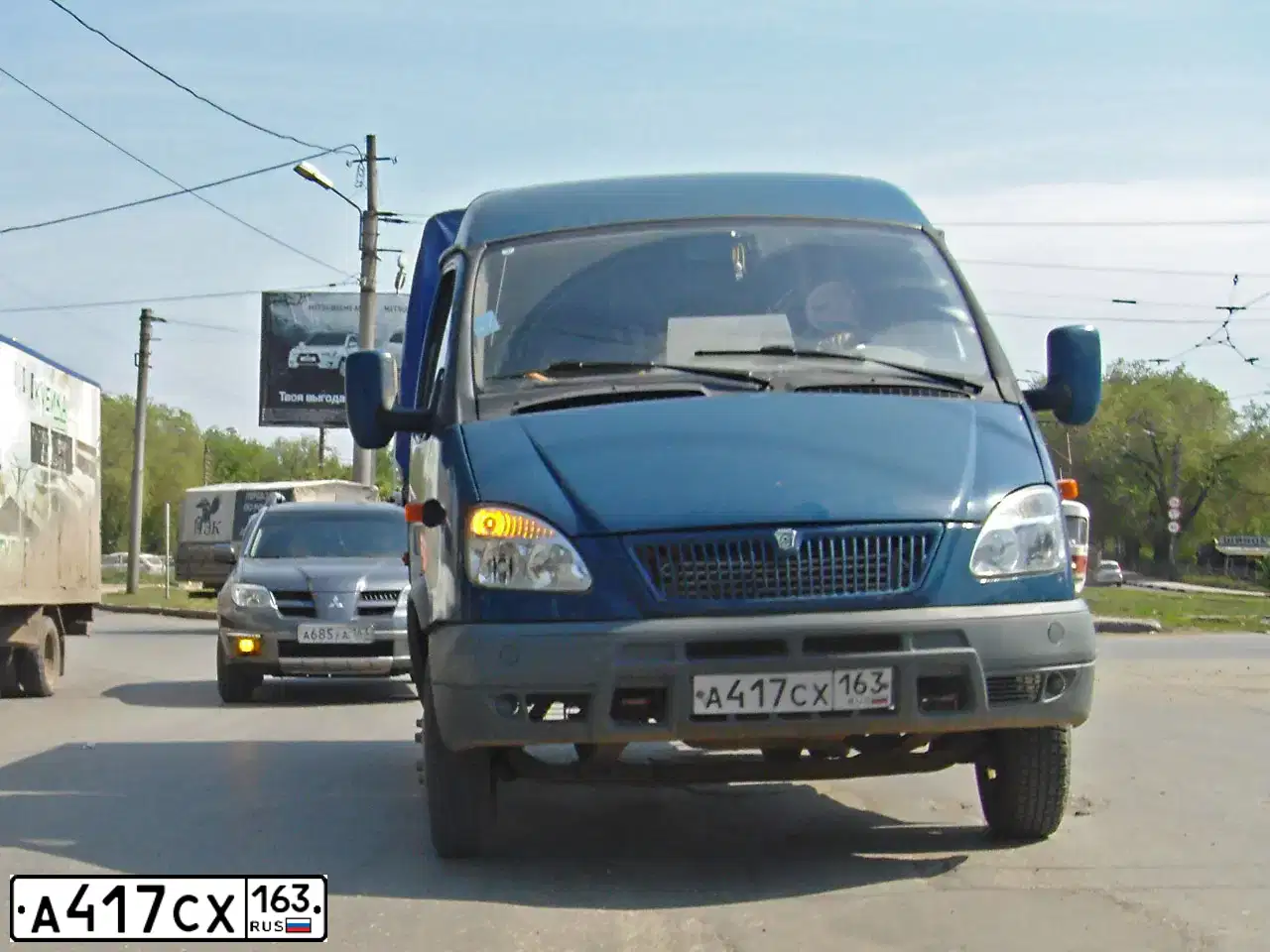 Фото автомобиля GAZ 3302 EL, 2008 — госномер К355АЕ763. Цвет: Темно-синий