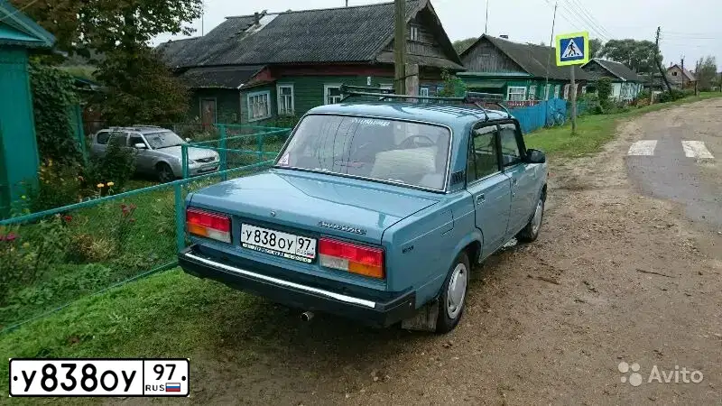 Фото автомобиля LADA 2107, 2004 — госномер У838ОУ97. Цвет: СЕРО-СИНИЙ
