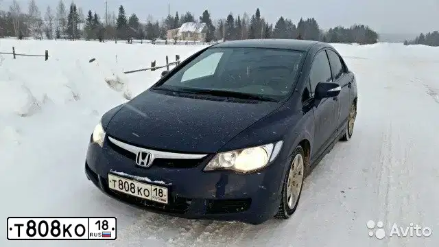 Фото автомобиля HONDA CIVIC, 2007 — госномер Р964МА142. Цвет: ТЕМНО-СИНИЙ