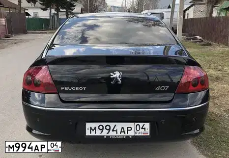 Фото автомобиля PEUGEOT 407, 2007 — госномер Р357АМ154. Цвет: ЧЕРНЫЙ
