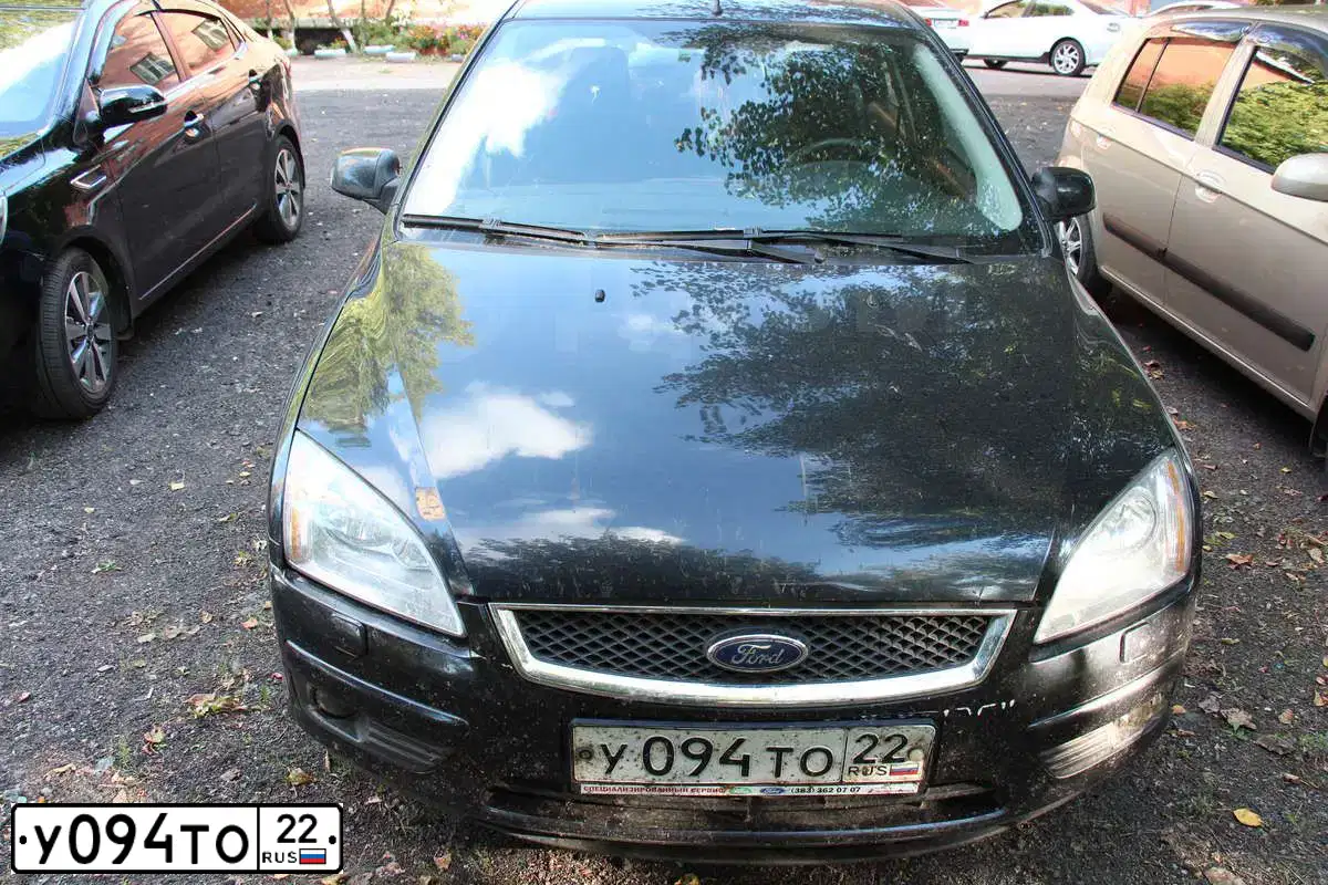 Фото автомобиля FORD FOCUS, 2007 — госномер У094ТО22. Цвет: ЧЕРНЫЙ