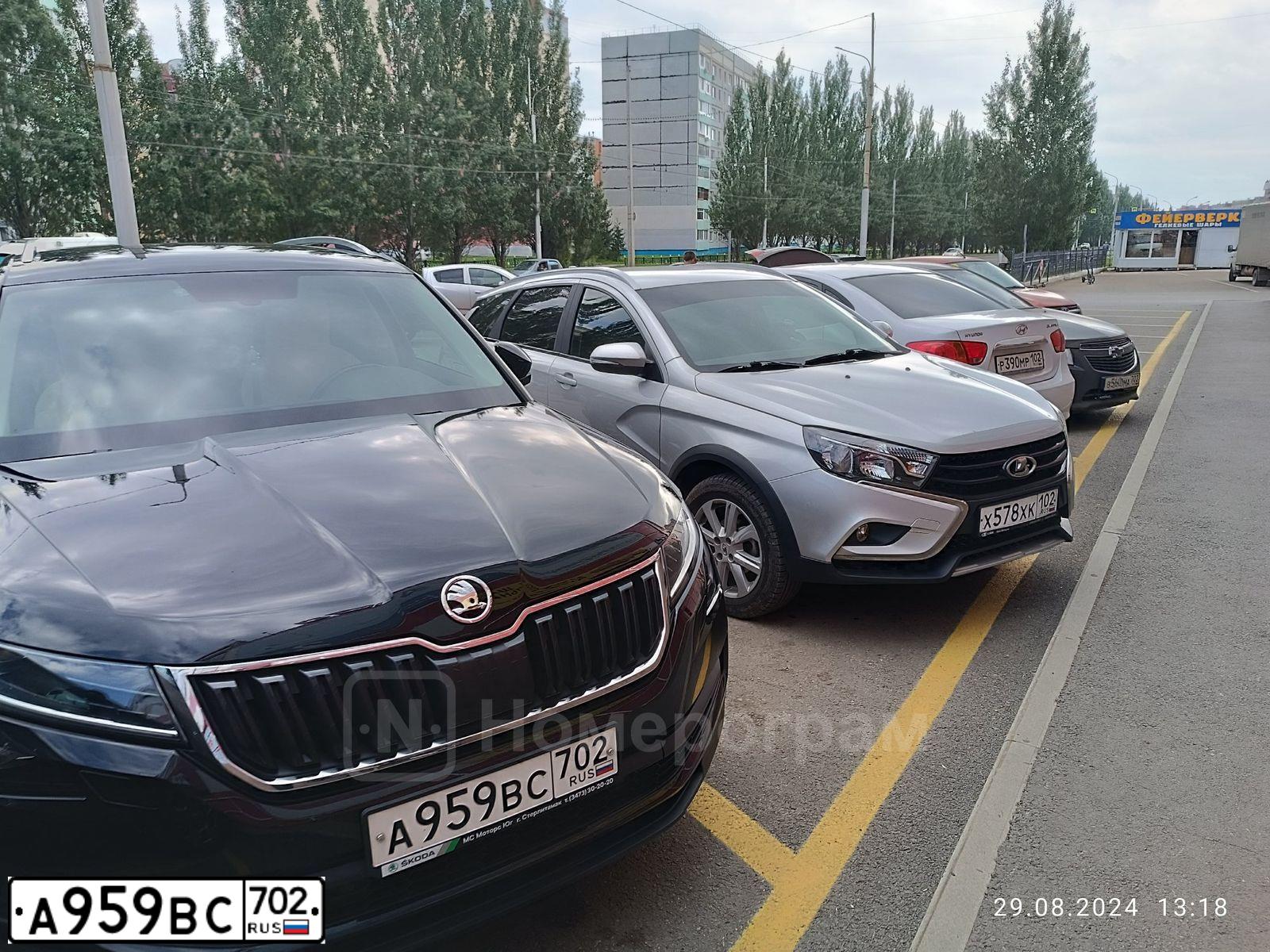 Фото автомобиля SKODA KODIAQ, 2019 — госномер А959ВС702. Цвет: ЧЕРНЫЙ