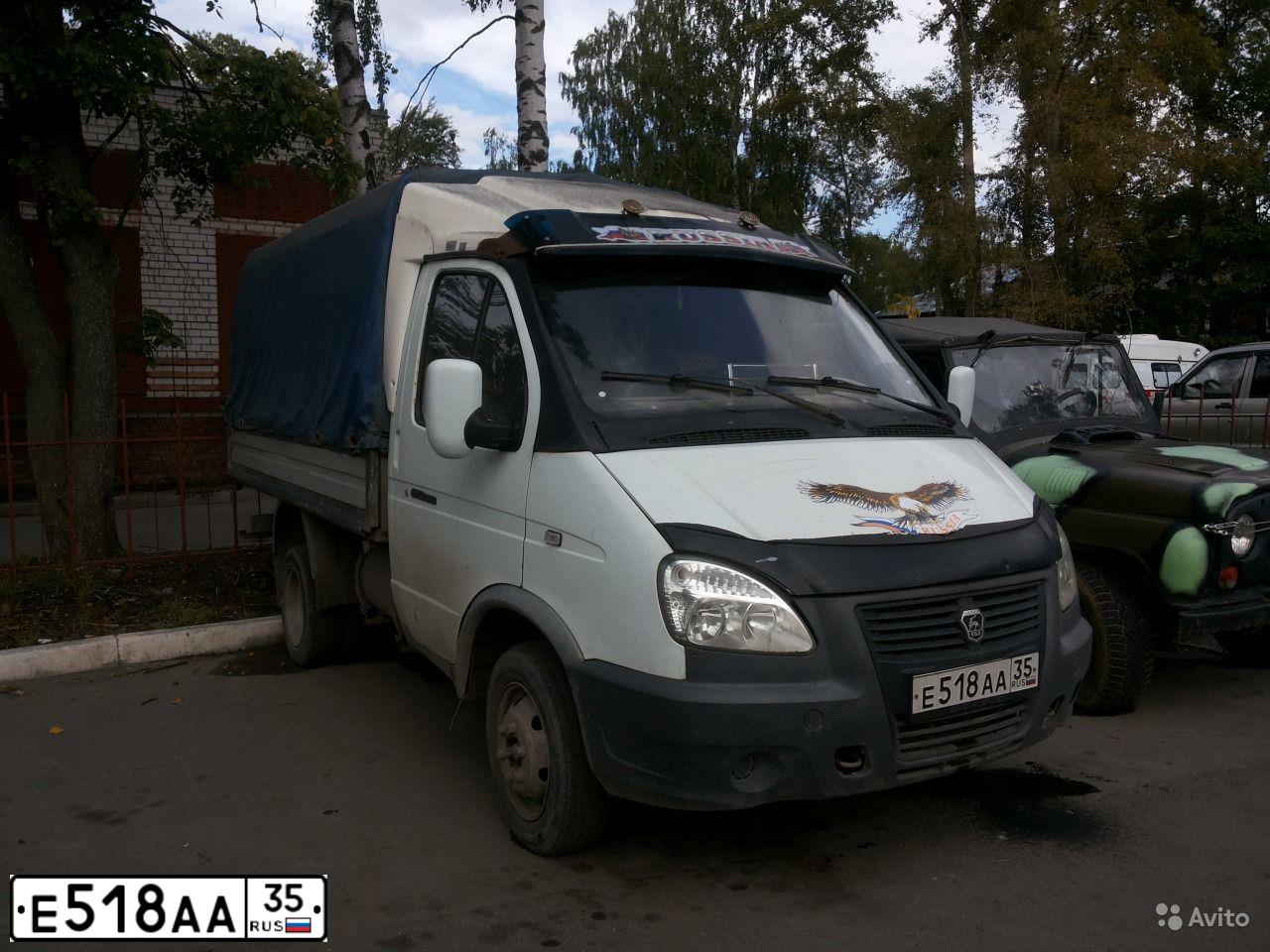 Фото автомобиля GAZ 3302 EL, 2003 — госномер Е518АА35. Цвет: Белый