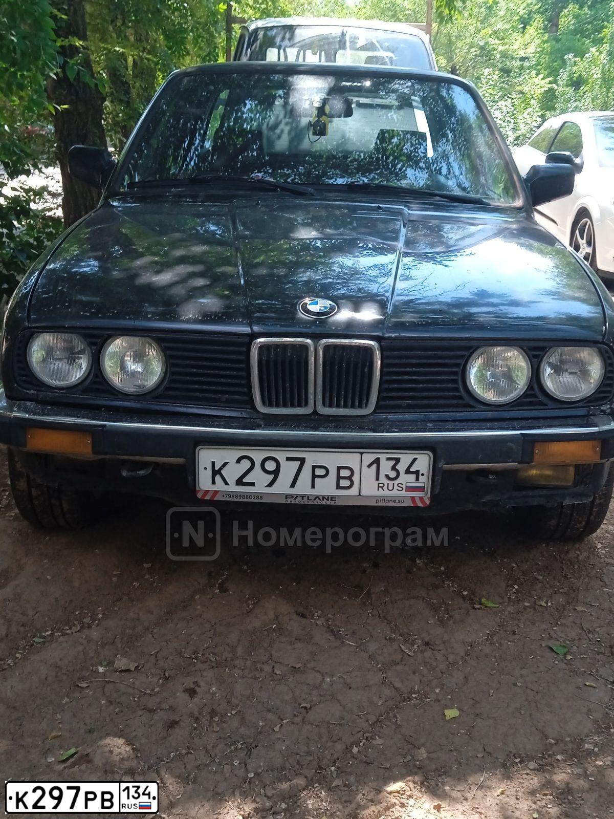 Фото автомобиля BMW SERIE 3, 1986 — госномер К297РВ134. Цвет: ЧЕРНЫЙ