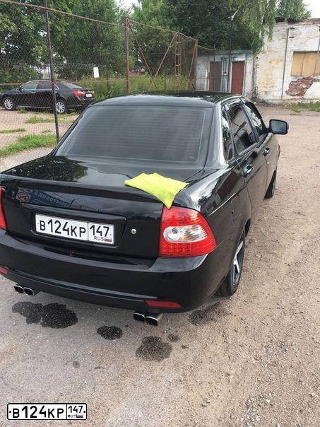 Фото автомобиля LADA PRIORA, 2008 — госномер У883КЕ44. Цвет: ЧЕРНЫЙ