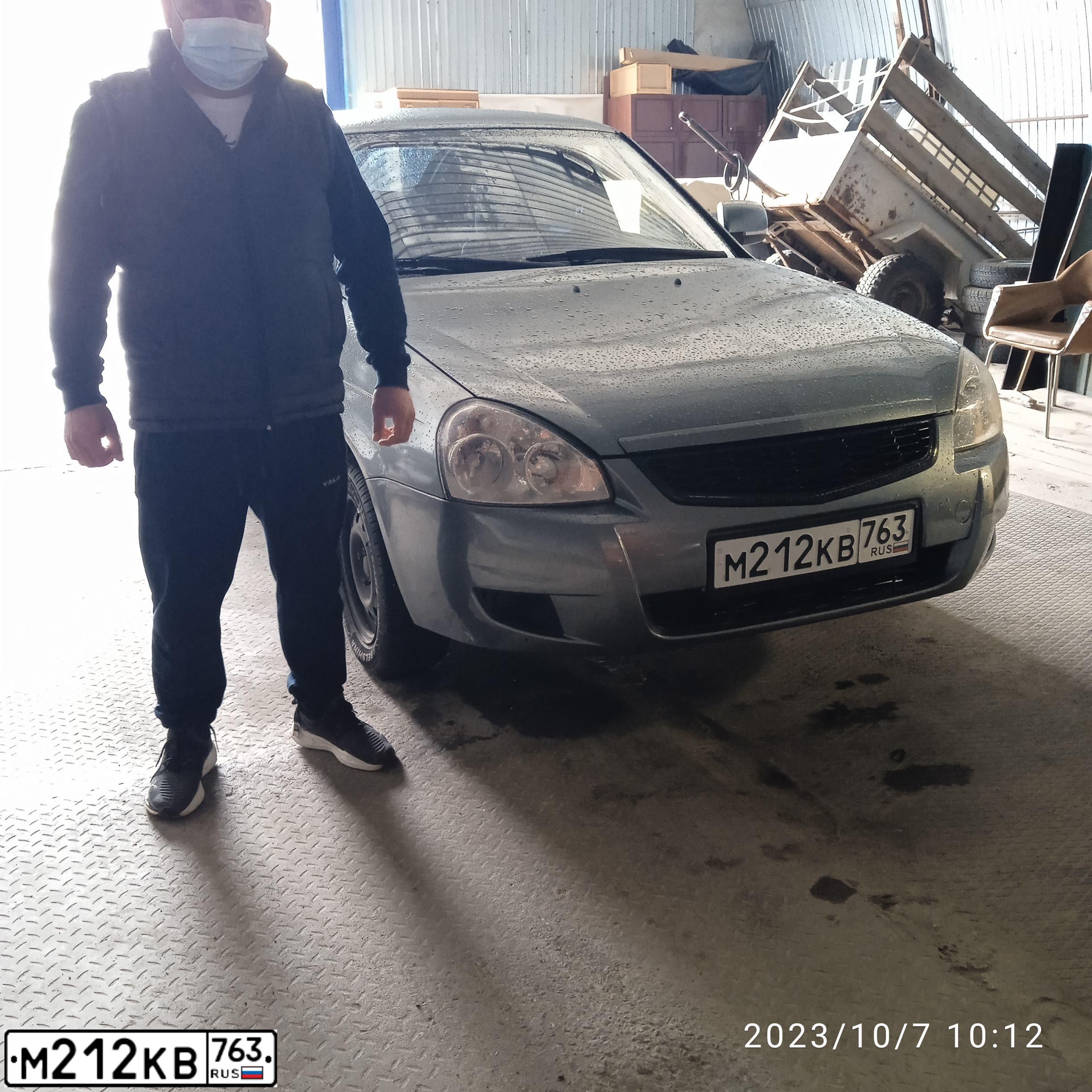 Фото автомобиля LADA 2172 PRIORA, 2008 — госномер А700ВМ763. Цвет: средний серо-зеленый металлик