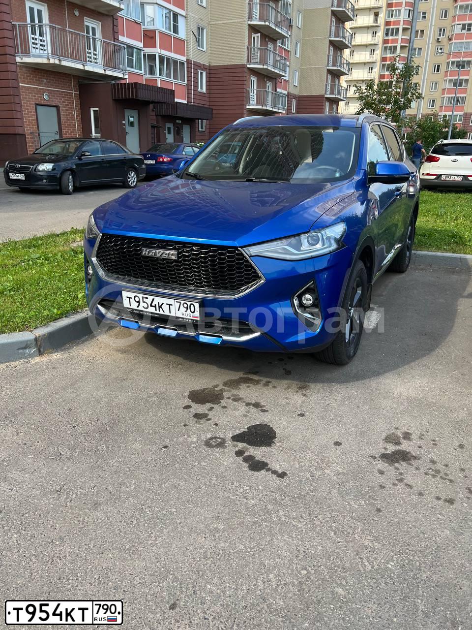 Фото автомобиля HAVAL F7, 2019 — госномер В908НС164. Цвет: синий