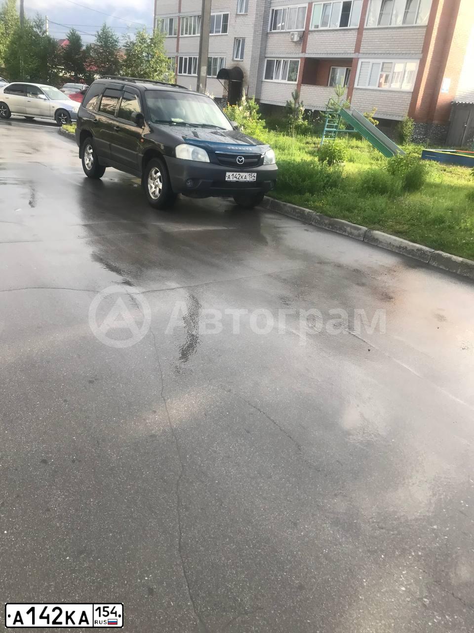 Фото автомобиля MAZDA TRIBUTE, 2002 — госномер Н183ТС124. Цвет: ЧЕРНЫЙ