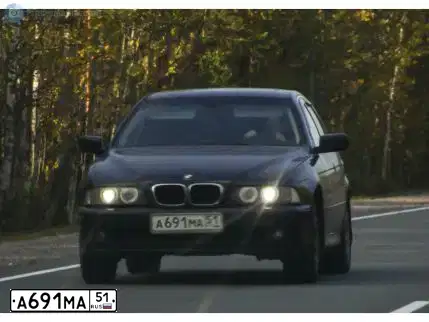 Фото автомобиля BMW SERIE 5, 2001 — госномер А691МА51. Цвет: ЧЕРНЫЙ