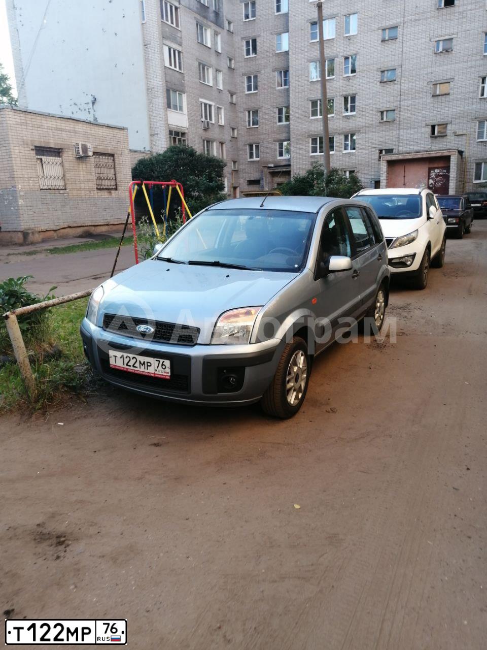 Фото автомобиля FORD FUSION, 2007 — госномер Т122МР76. Цвет: Синий