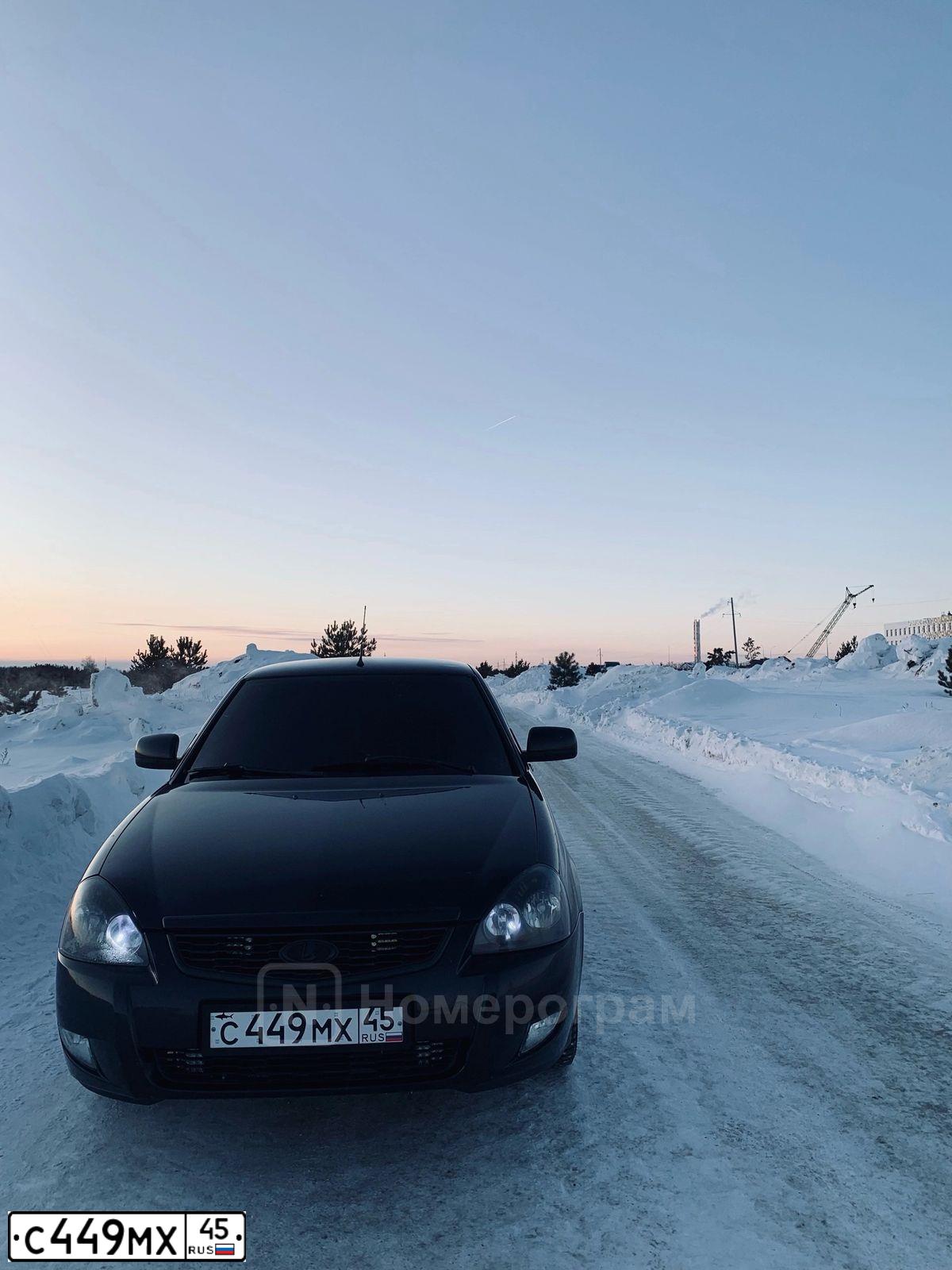 Фото автомобиля LADA 2170 PRIORA, 2012 — госномер С449МХ45. Цвет: Сине-Черный