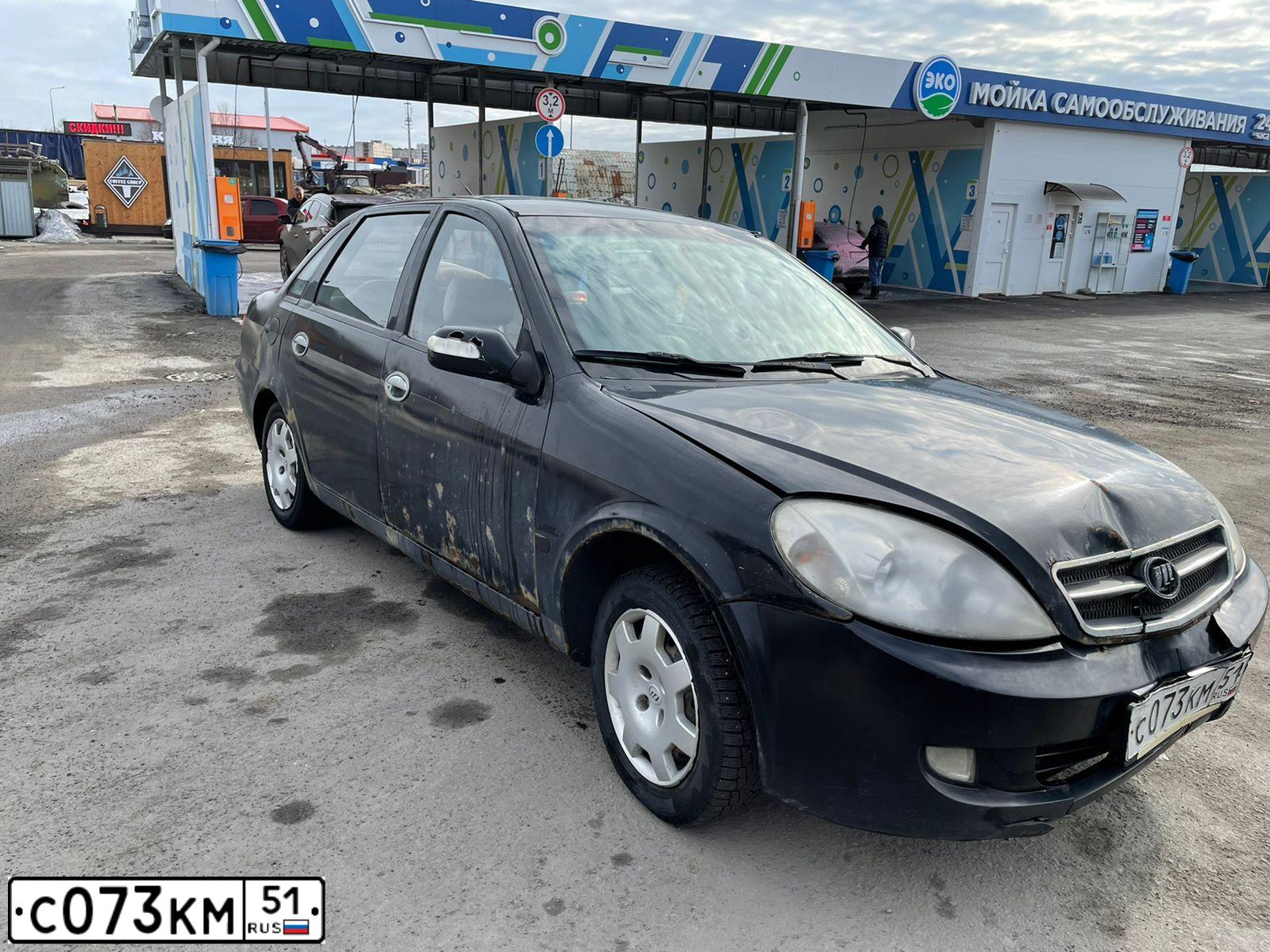 Фото автомобиля LIFAN BREEZ, 2008 — госномер С073КМ51. Цвет: ЧЕРНЫЙ