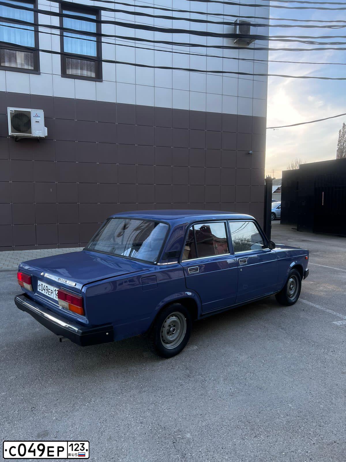 Фото автомобиля LADA 2107, 2007 — госномер У801ТУ01. Цвет: синий
