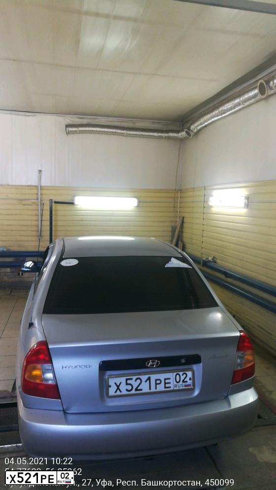 Фото автомобиля TAGAZ ACCENT, 2006 — госномер Х521РЕ02. Цвет: СЕРЕБРИСТЫЙ