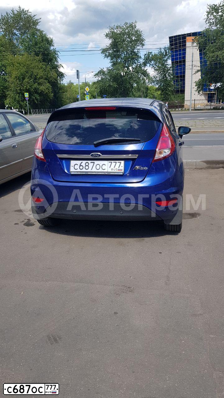 Фото автомобиля FORD FIESTA / ASPIRE, 2015 — госномер С687ОС777. Цвет: СИНИЙ