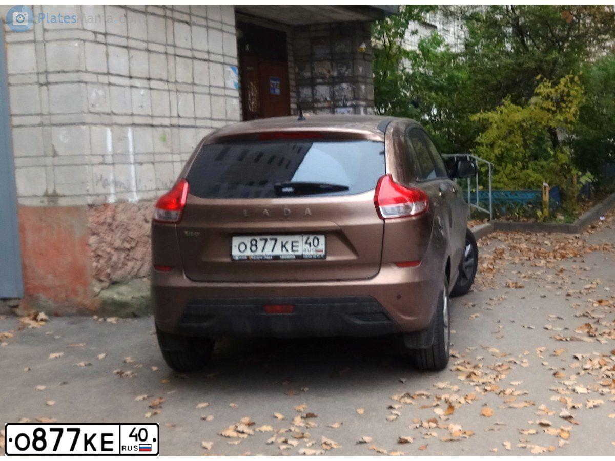 Фото автомобиля LADA XRAY, 2017 — госномер О877КЕ40. Цвет: СВЕТЛО-КОРИЧНЕВЫЙ