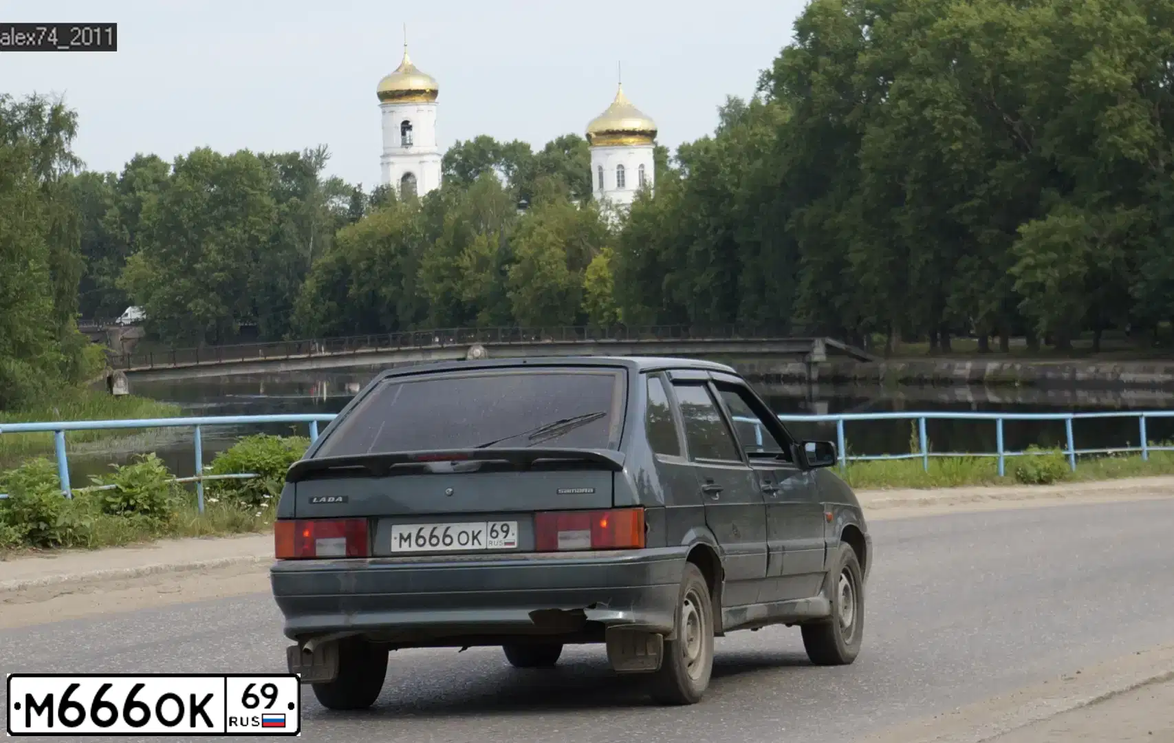 Фото автомобиля LADA 2114, 2008 — госномер Р056УО69. Цвет: СЕРО-СИНЕ-ЗЕЛЕНЫЙ