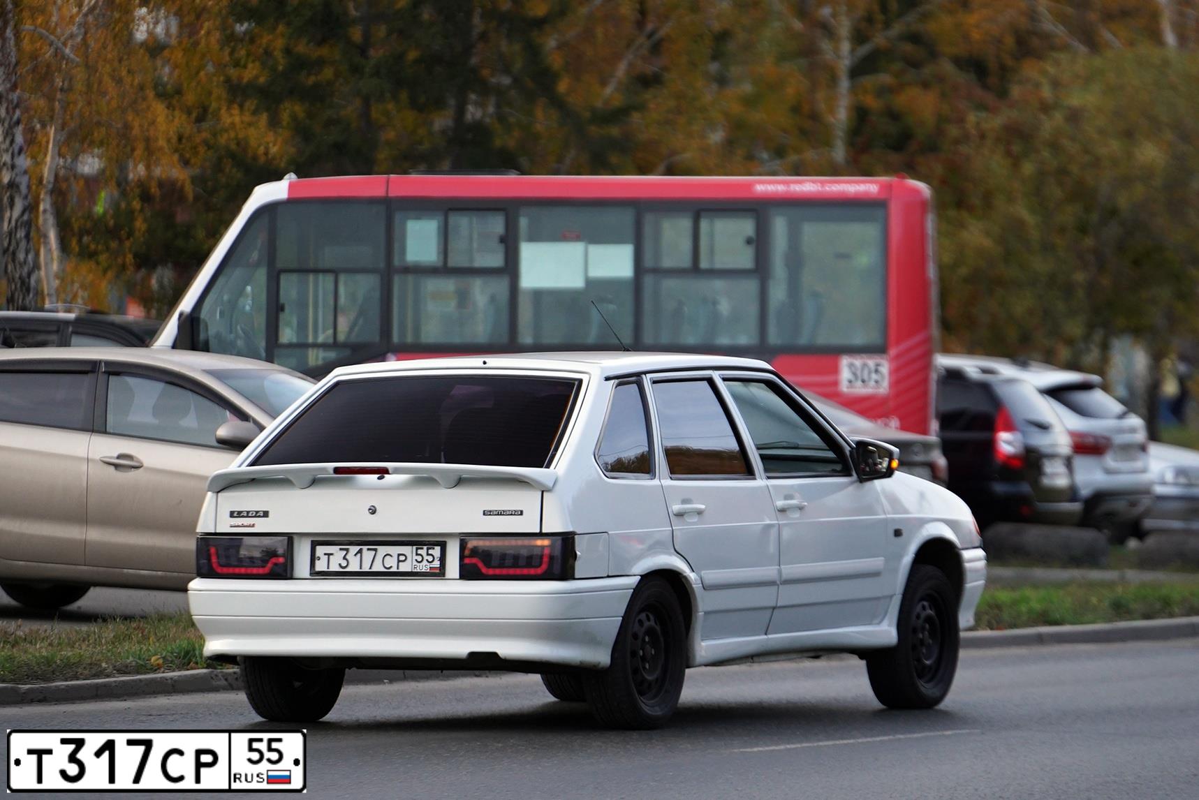 Фото автомобиля LADA 2114, 2013 — госномер А764ВМ155. Цвет: Белый