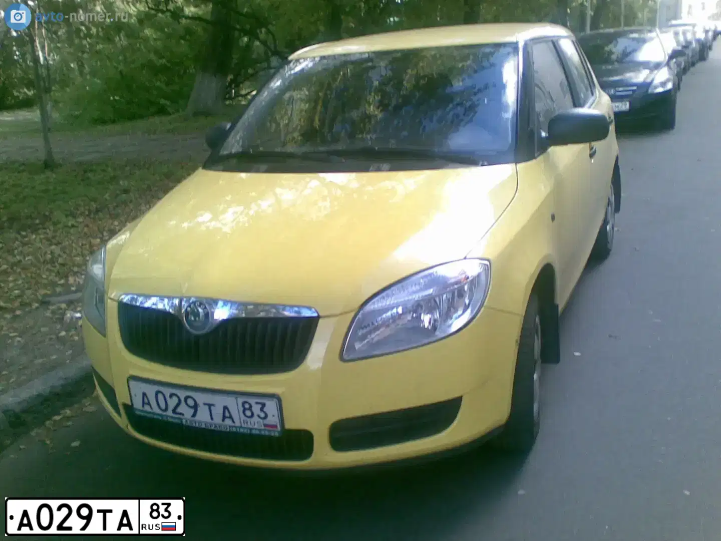 Фото автомобиля SKODA FABIA, 2010 — госномер В601ОТ147. Цвет: ЖЕЛТЫЙ